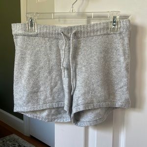 American Eagle Gray Sweater Sleep Shorts